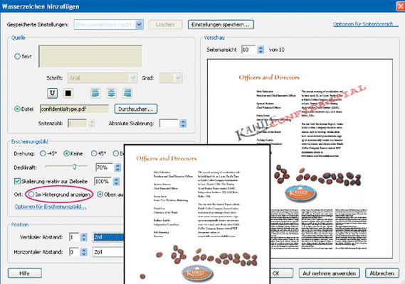 Richtige Konfiguration eines PDF Druckers