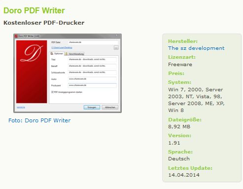 Doro PDF Writer