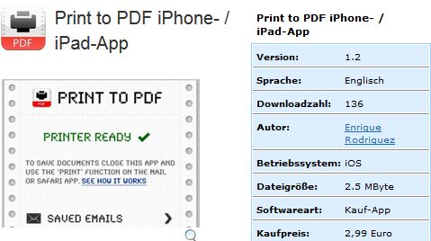 iPhone App als PDF Drucker